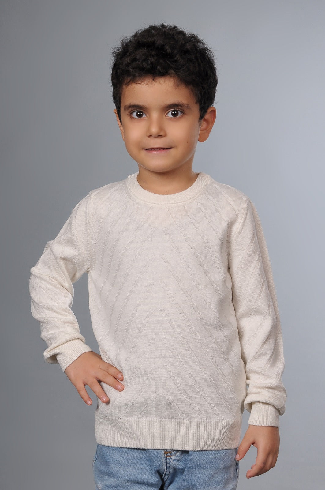 Erkek Çocuk Liksli Bisiklet Yaka Pamuklu Kazak