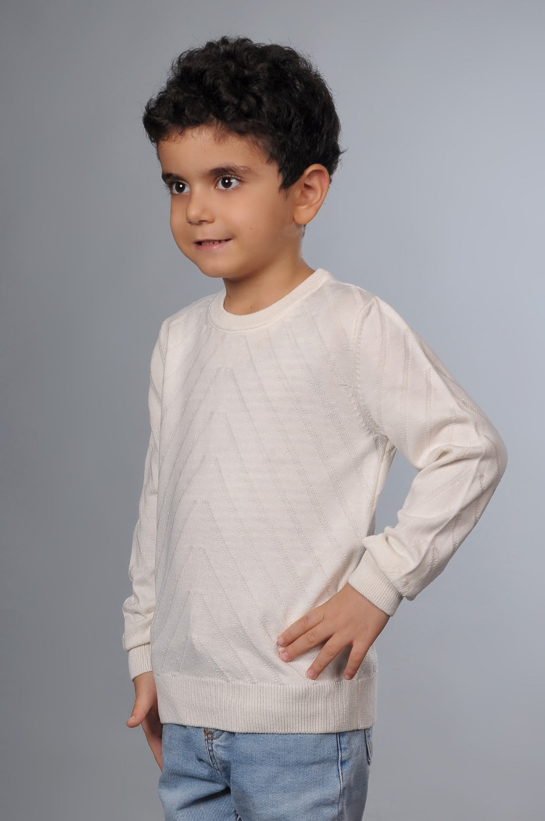 Erkek Çocuk Liksli Bisiklet Yaka Pamuklu Kazak