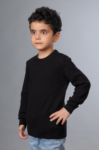 Erkek Çocuk Liksli Bisiklet Yaka Pamuklu Kazak