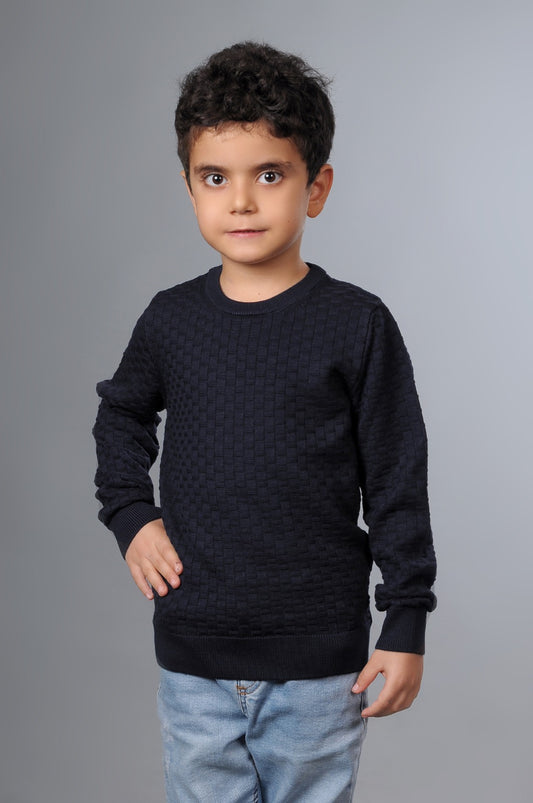 Erkek Çocuk Liksli Bisiklet Yaka Pamuklu Kazak