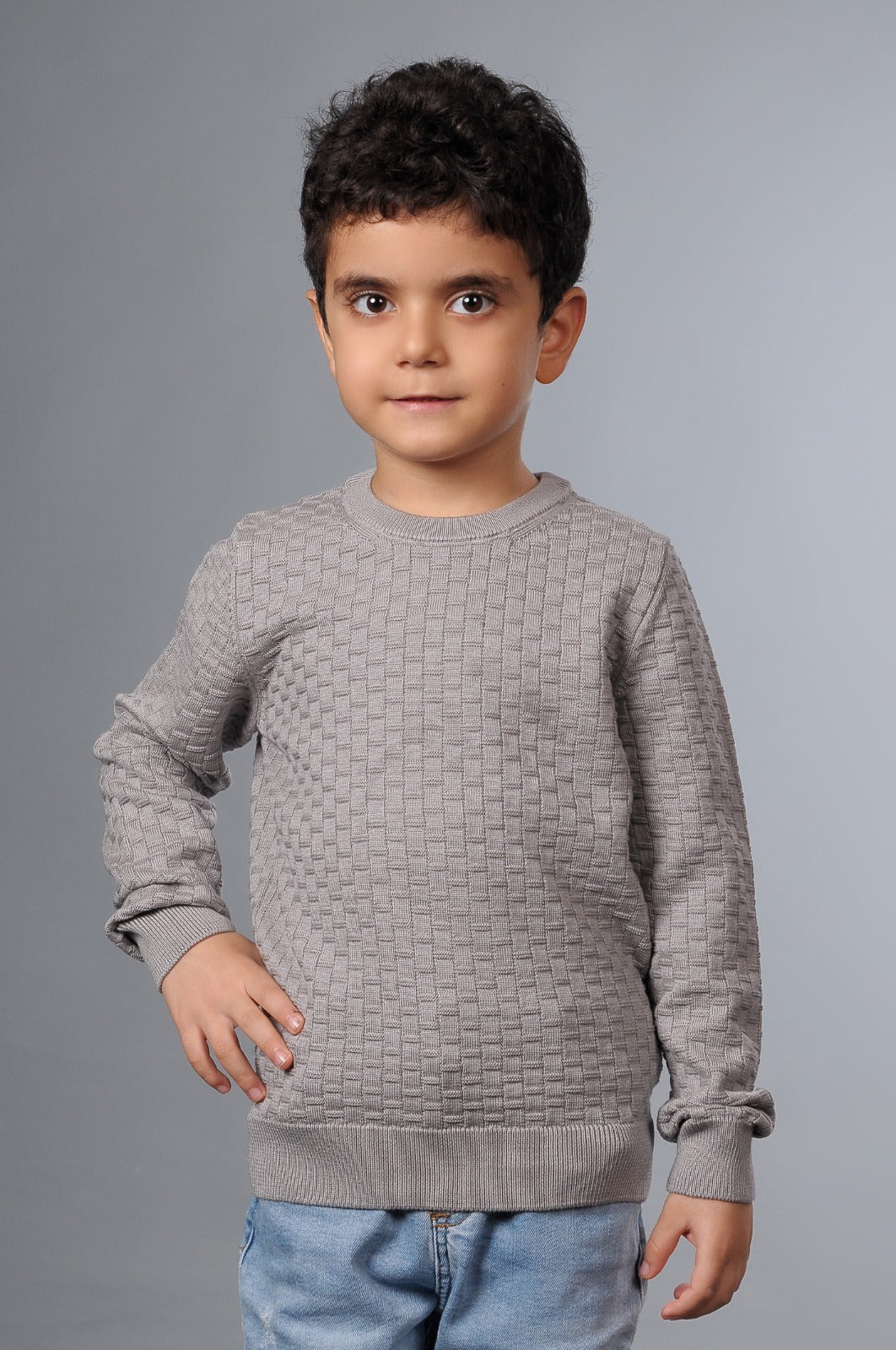 Erkek Çocuk Liksli Bisiklet Yaka Pamuklu Kazak