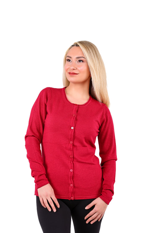 Bisiklet Yaka Düğmeli Hırka